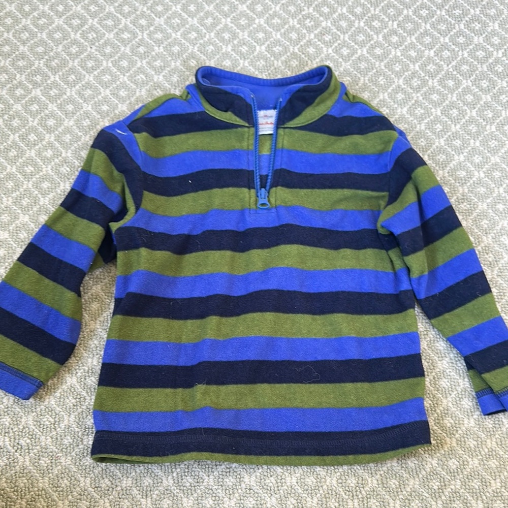 Hanna Andersson Striped Half-Zip Sweater
